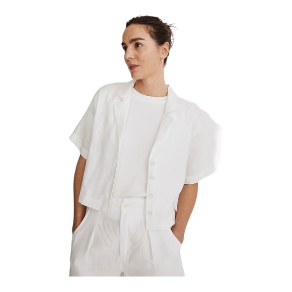 Madewell 100% Linen Resort Shirt NWT - Picture 7 of 7
